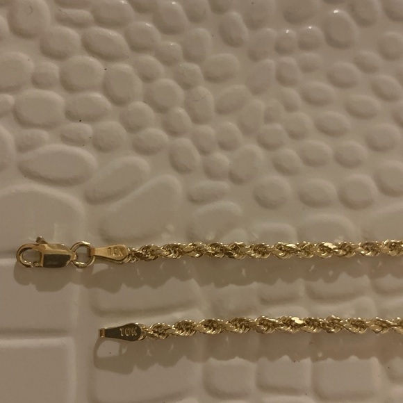 10k Gold Rope Chain 18in 2.5mm - Picture 3 of 5